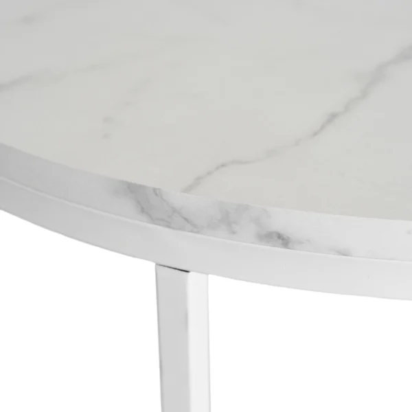 product-3198-3 BEST Masă din marmură albă — Măsuțe rotunde