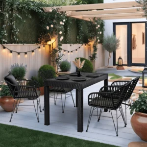 Masă de grădină FARGO Negru