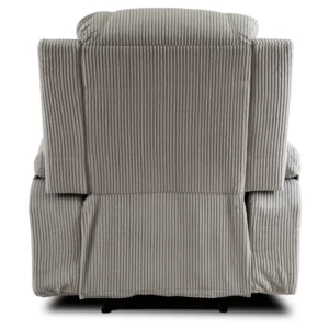 Scaun de masaj reclinabil din catifea gri BOX