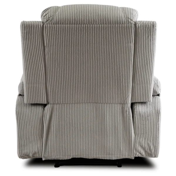 Scaun de masaj reclinabil din catifea gri BOX