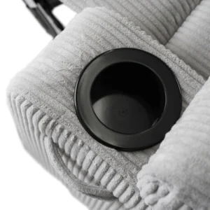 Scaun de masaj reclinabil din catifea gri BOX