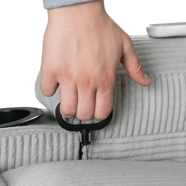 Scaun de masaj reclinabil din catifea gri BOX