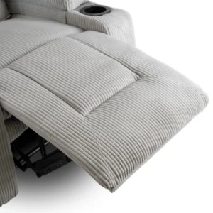 Scaun de masaj reclinabil din catifea gri BOX