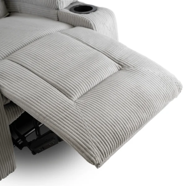 Scaun de masaj reclinabil din catifea gri BOX