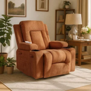 Scaun de masaj reclinabil BOX Rudy Corduroy