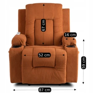 Scaun de masaj reclinabil BOX Rudy Corduroy