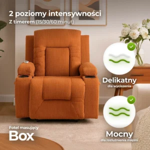 Scaun de masaj reclinabil BOX Rudy Corduroy