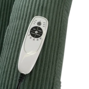 Scaun de masaj reclinabil din catifea verde BOX