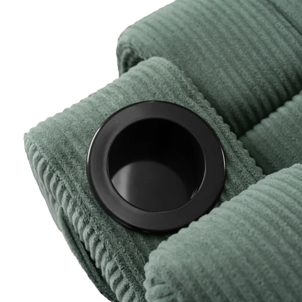 Scaun de masaj reclinabil din catifea verde BOX