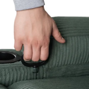 Scaun de masaj reclinabil din catifea verde BOX