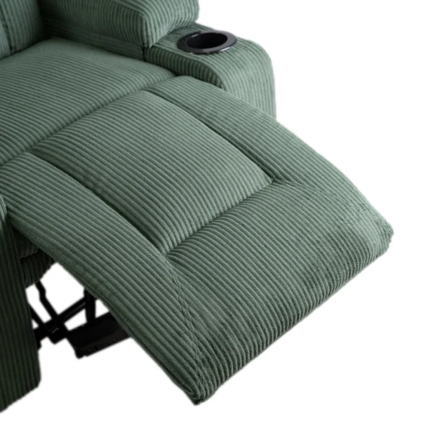 Scaun de masaj reclinabil din catifea verde BOX