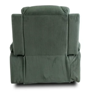 Scaun de masaj reclinabil din catifea verde BOX