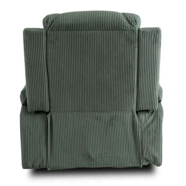 Scaun de masaj reclinabil din catifea verde BOX