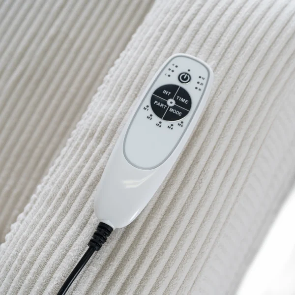 Scaun de masaj reclinabil din catifea bej BOX