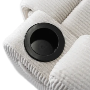 Scaun de masaj reclinabil din catifea bej BOX