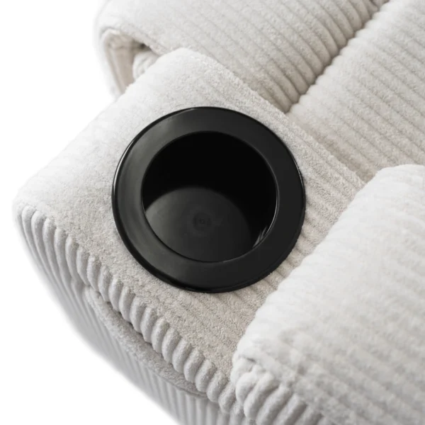 Scaun de masaj reclinabil din catifea bej BOX