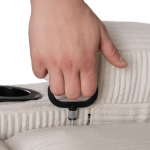 Scaun de masaj reclinabil din catifea bej BOX