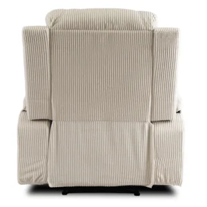 Scaun de masaj reclinabil din catifea bej BOX