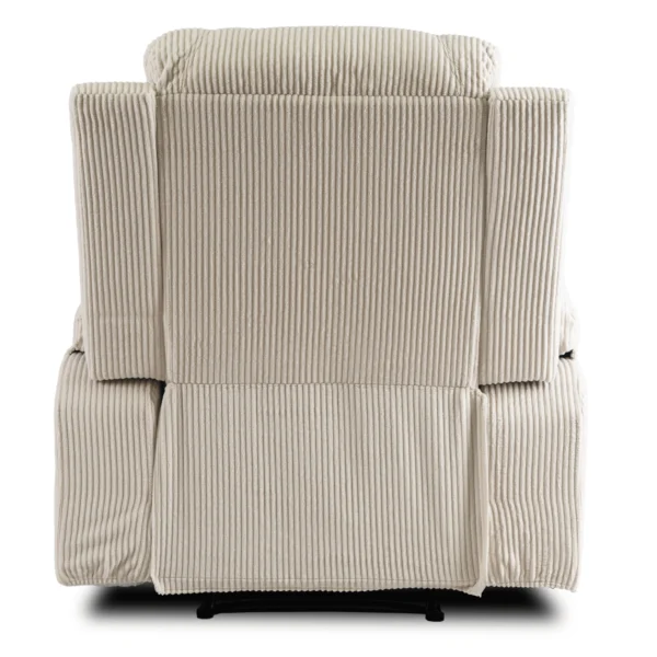 Scaun de masaj reclinabil din catifea bej BOX