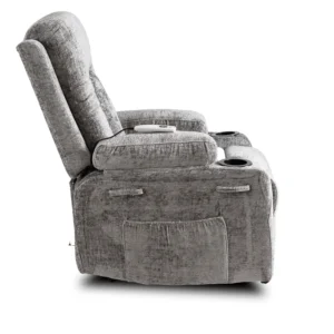 Scaun de masaj BOX, velur gri