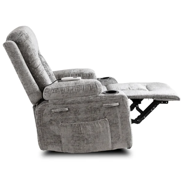 Scaun de masaj BOX, velur gri