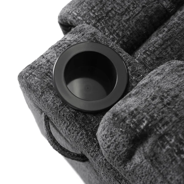 Scaun de masaj reclinabil BOX din velur negru