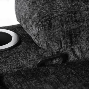 Scaun de masaj reclinabil BOX din velur negru