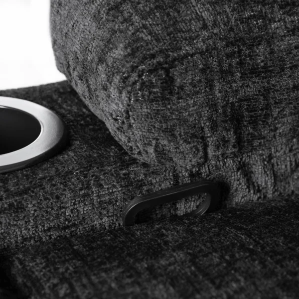 Scaun de masaj reclinabil BOX din velur negru