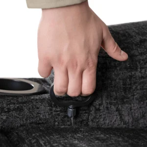 Scaun de masaj reclinabil BOX din velur negru