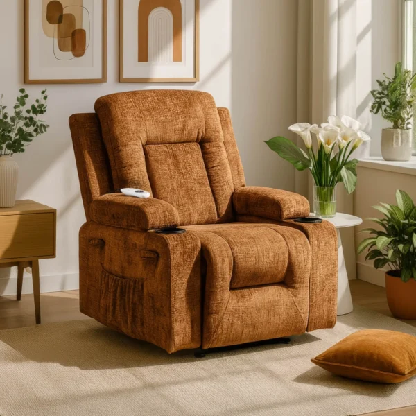 Scaun de masaj reclinabil BOX Brown Velour