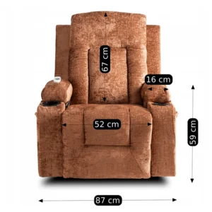 Scaun de masaj reclinabil BOX Brown Velour