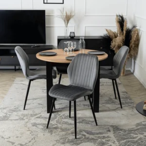 product-3215-3 HARRY Masă extensibilă 102-142 cm Craft stejar/negru — Mese