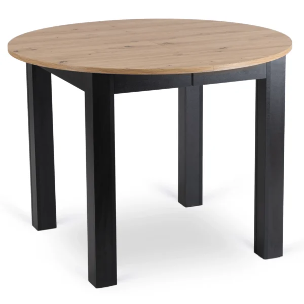 product-3216-0 HARRY Masă extensibilă 102-142 cm Stejar Artisan/Negru — Mese