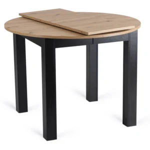 product-3216-3 HARRY Masă extensibilă 102-142 cm Stejar Artisan/Negru — Mese
