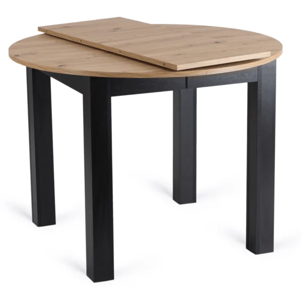 product-3216-3 HARRY Masă extensibilă 102-142 cm Stejar Artisan/Negru — Mese