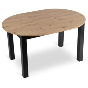 product-3216-5 HARRY Masă extensibilă 102-142 cm Stejar Artisan/Negru — Mese
