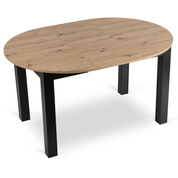 product-3216-5 HARRY Masă extensibilă 102-142 cm Stejar Artisan/Negru — Mese