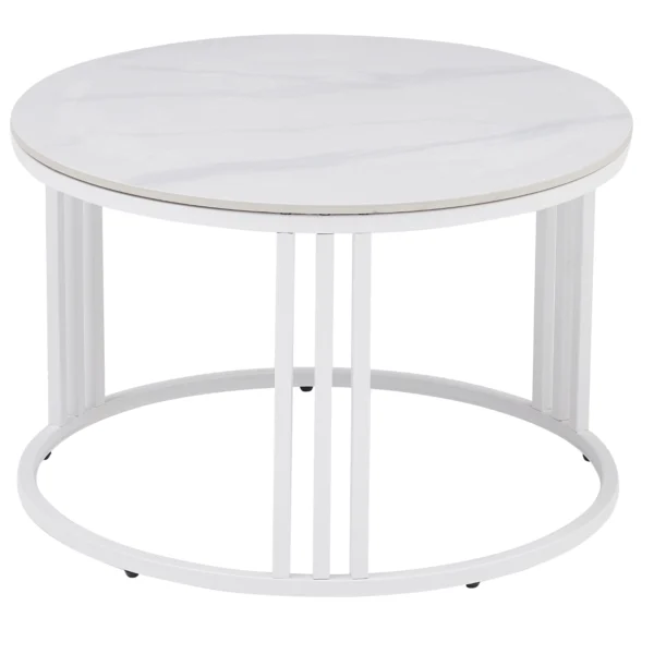 Masă din ceramică albă marmură KORIN