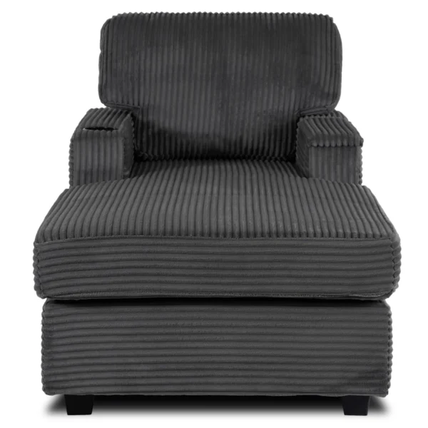 product-3221-3 NEO fotoliu lounge din catifea gri — Fotolii de relaxare
