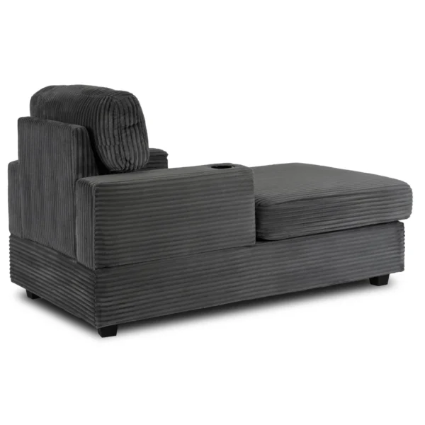 product-3221-5 NEO fotoliu lounge din catifea gri — Fotolii de relaxare