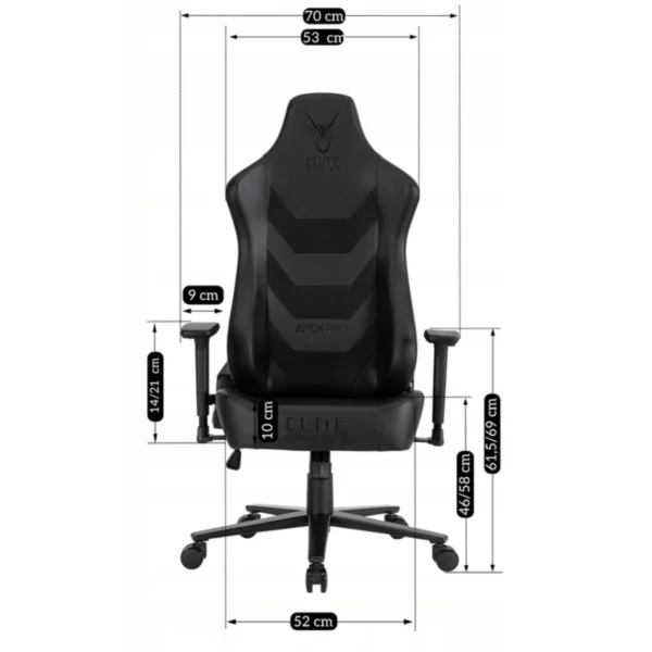 product-3223-16 APEX Swivel Gaming Scaun negru — MOBILA