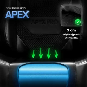 product-3223-4 APEX Swivel Gaming Scaun negru — MOBILA