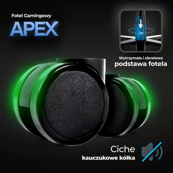 product-3223-5 APEX Swivel Gaming Scaun negru — MOBILA