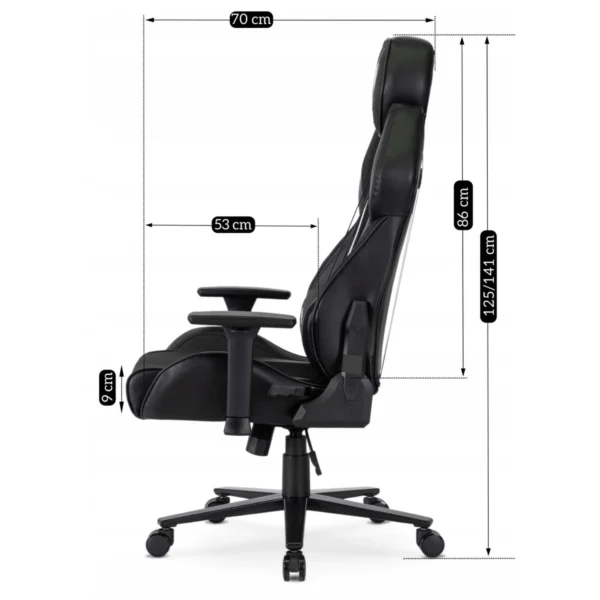 product-3226-16 NEXON Scaun rotativ pentru jocuri negru/alb — MOBILA