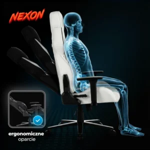 Scaun de gaming pivotant NEXON White