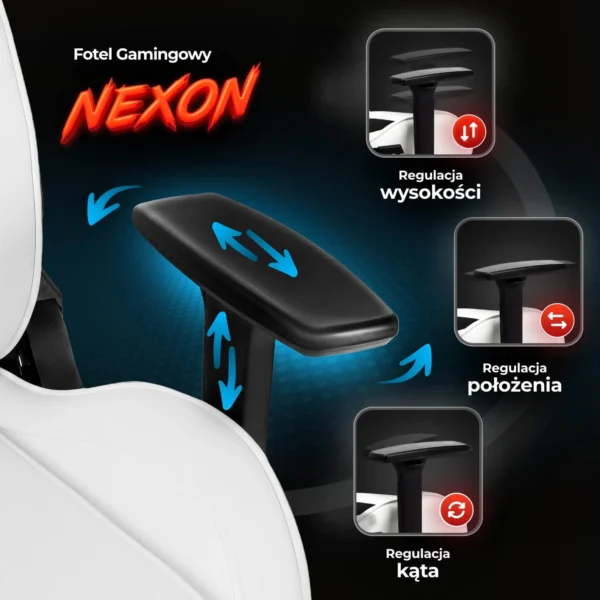 Scaun de gaming pivotant NEXON White