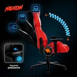 product-3228-1 NEXON Fotoliu rotativ pentru jocuri Roșu — MOBILA