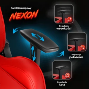 product-3228-3 NEXON Fotoliu rotativ pentru jocuri Roșu — MOBILA