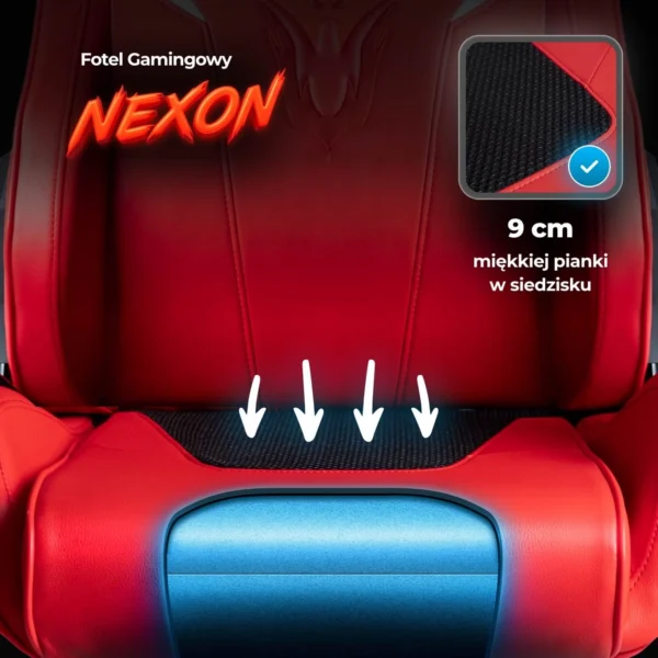 product-3228-4 NEXON Fotoliu rotativ pentru jocuri Roșu — MOBILA