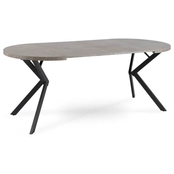 product-3229-6 DORIAN Masă pliantă 80-160 cm Beton/Negru — Mese